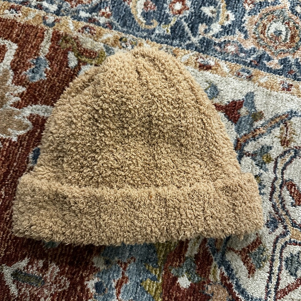 Free People Tan Fuzzy Beanie
